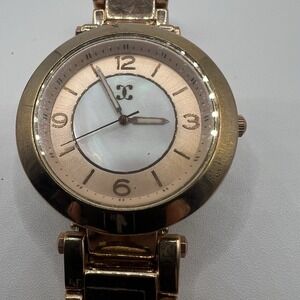 Charming Charlie Rose Gold Tone Crystal Accent Hinge‎ Bracelet Band Watch 6 Inch
